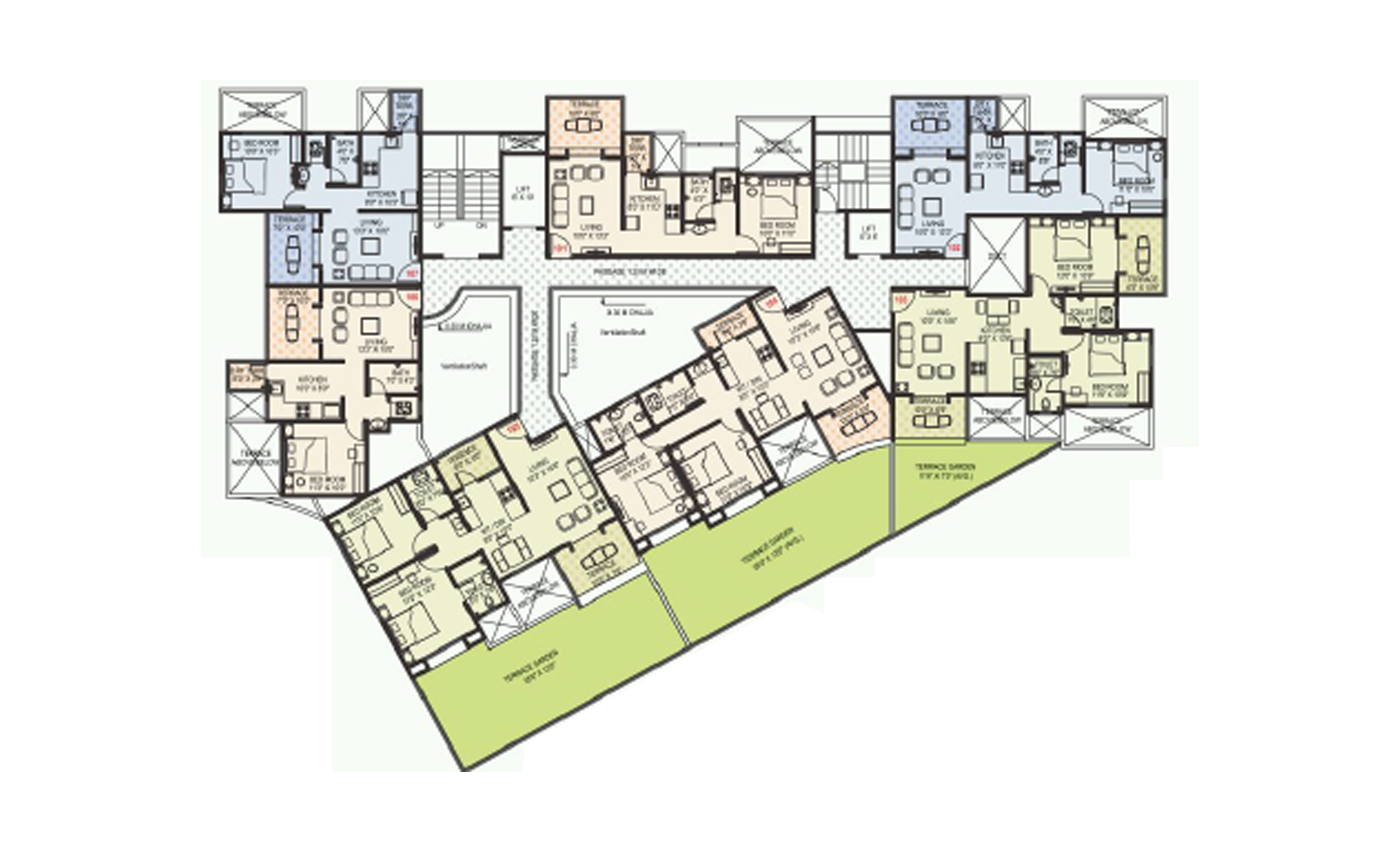 Sahil Om Park Moshi - 1st Floor Plan