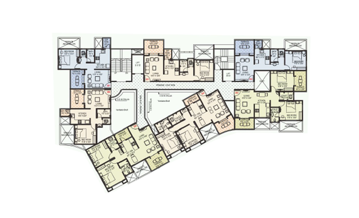 Sahil Om Park Moshi - 3rd, 5th, 9th,11th Floor Plan 