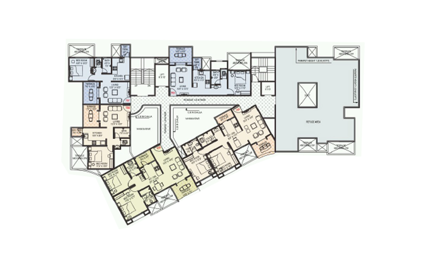 Sahil Om Park Moshi - 7th Floor Plan 