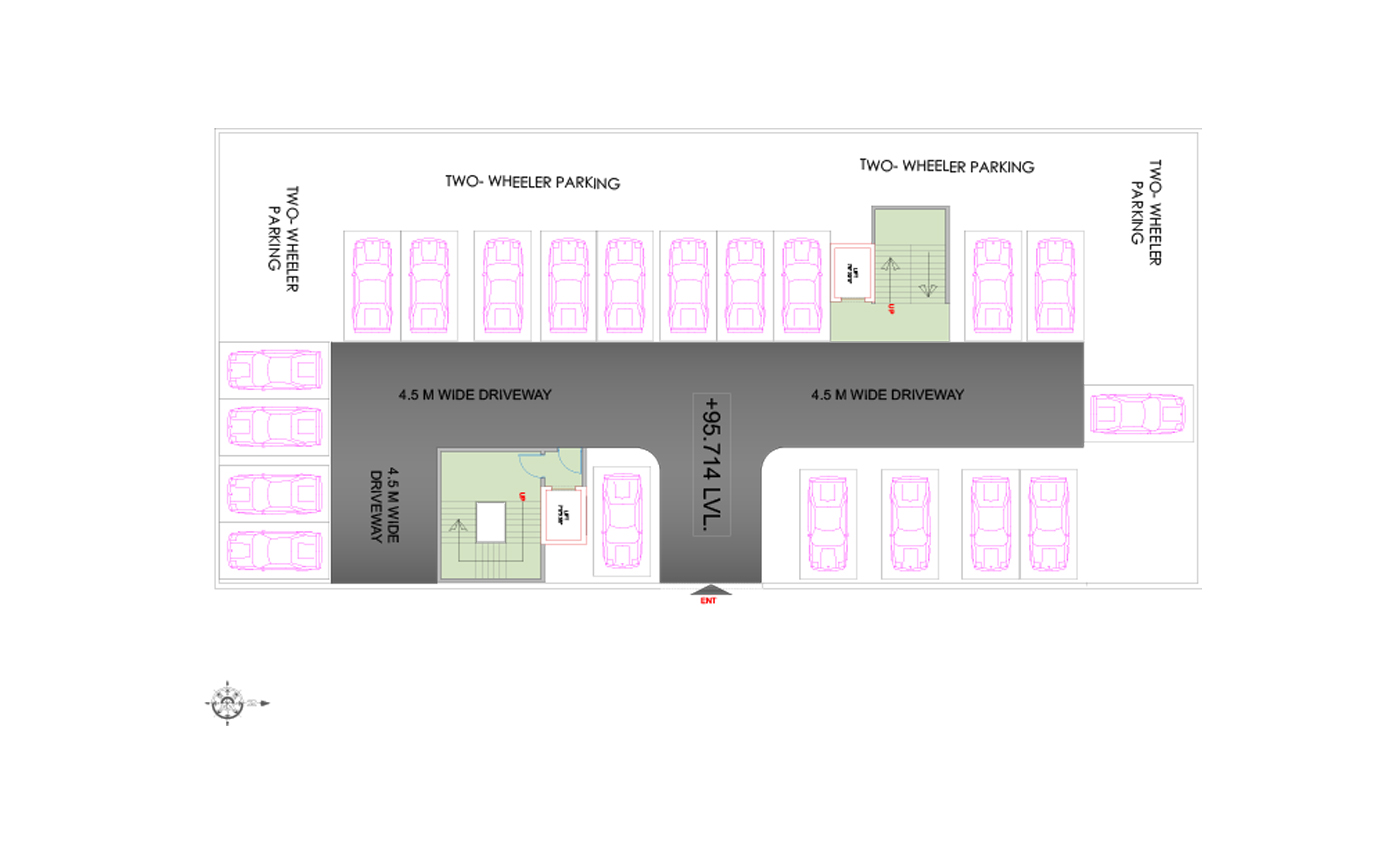 Vaishnavi Homes Marunji - Car Parking Plan 